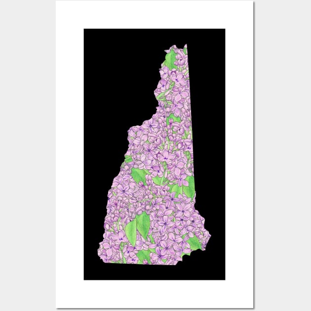 New Hampshire in Flowers Wall Art by UrsulaRodgers